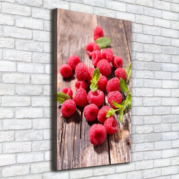 Foto leinwand vertikales Himbeeren