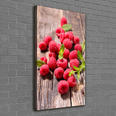 Foto leinwand vertikales Himbeeren