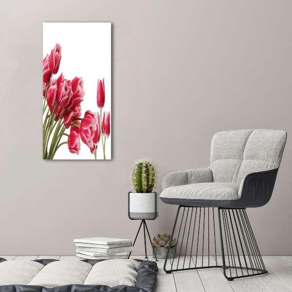 Wandbild vertikales Rote Tulpen