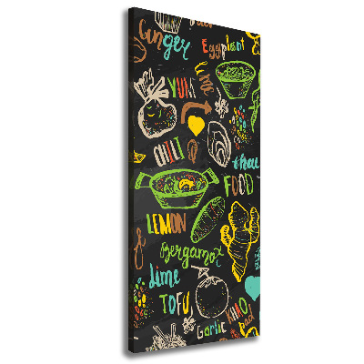 Foto leinwand vertikales Thailändische Gerichte