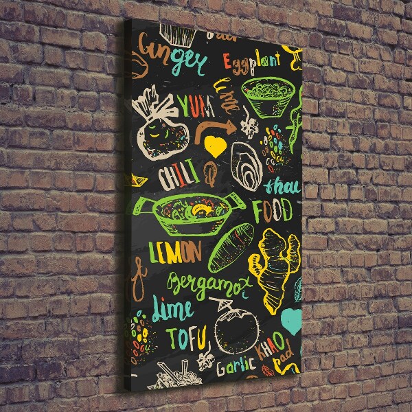 Foto leinwand vertikales Thailändische Gerichte