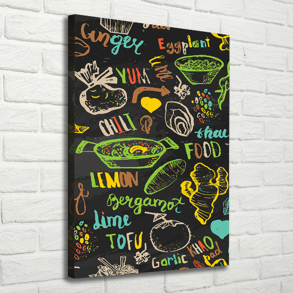 Foto leinwand vertikales Thailändische Gerichte