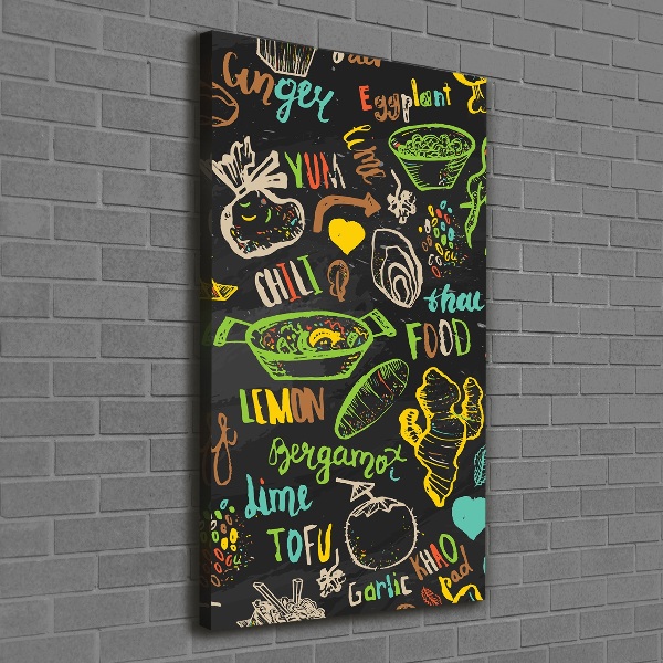 Foto leinwand vertikales Thailändische Gerichte