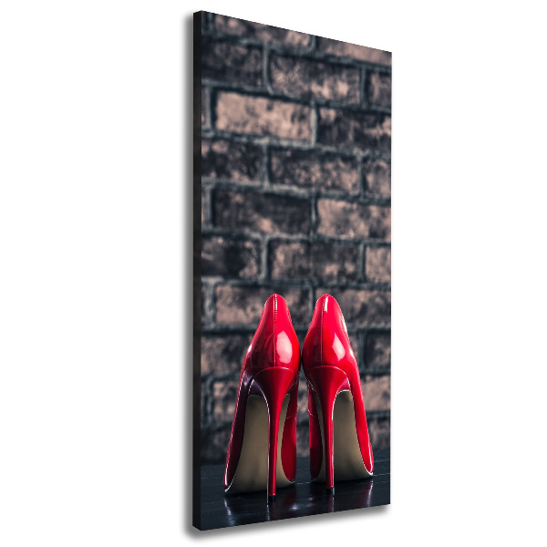 Wandbild vertikales Rote High Heels