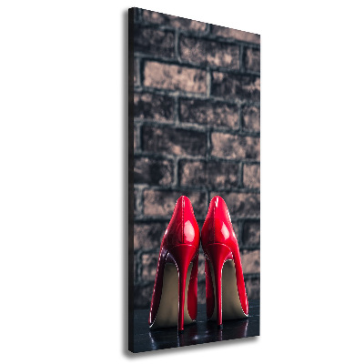 Wandbild vertikales Rote High Heels