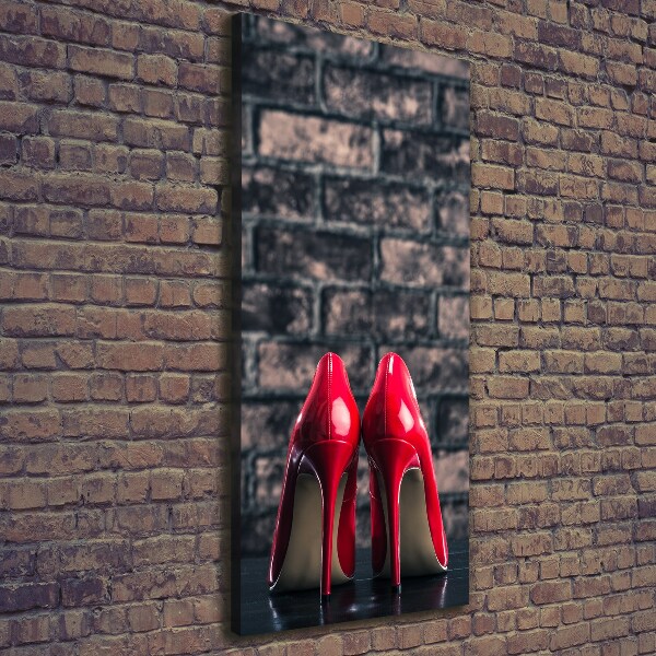 Wandbild vertikales Rote High Heels