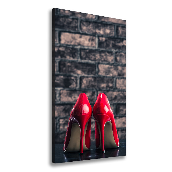 Wandbild vertikales Rote High Heels