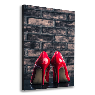 Wandbild vertikales Rote High Heels