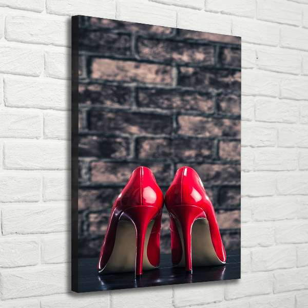 Wandbild vertikales Rote High Heels