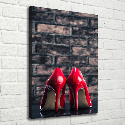 Wandbild vertikales Rote High Heels