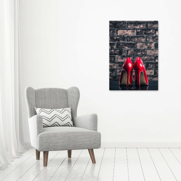 Wandbild vertikales Rote High Heels