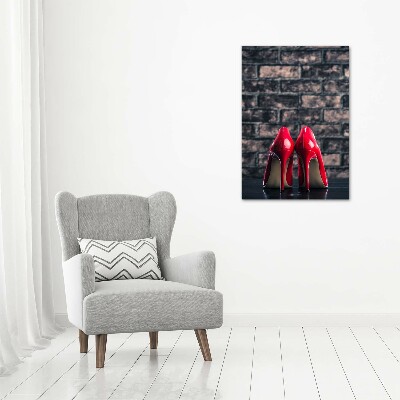 Wandbild vertikales Rote High Heels
