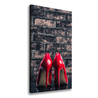 Wandbild vertikales Rote High Heels
