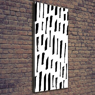 Foto auf leinwand vertikales Schwarze und weiße Flecken