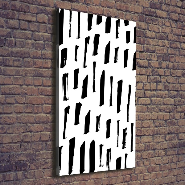 Foto auf leinwand vertikales Schwarze und weiße Flecken