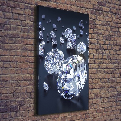 Foto auf leinwand vertikales Diamanten