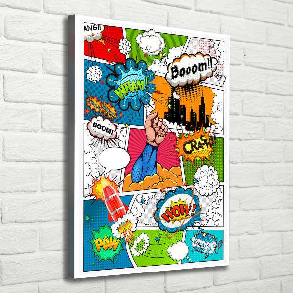 Foto auf leinwand vertikales Comics