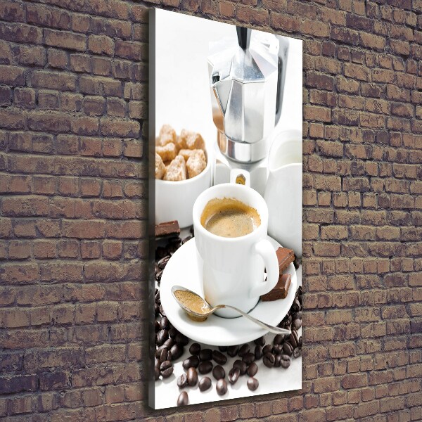 Foto leinwand vertikales Eine Tasse Kaffee