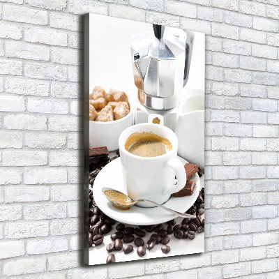 Foto leinwand vertikales Eine Tasse Kaffee