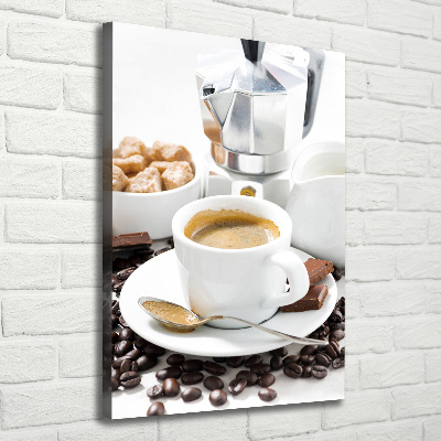 Foto leinwand vertikales Eine Tasse Kaffee