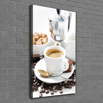 Foto leinwand vertikales Eine Tasse Kaffee