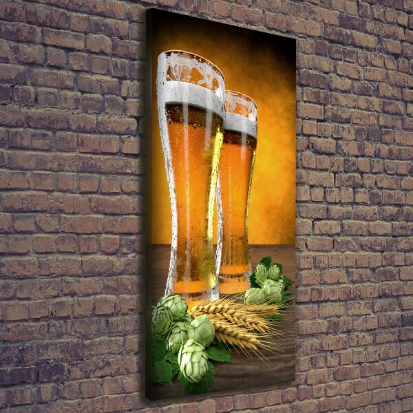 Foto auf leinwand vertikales Zwei Gläser Bier