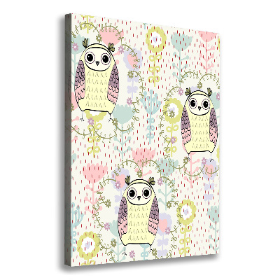 Wandbild vertikales Eulen