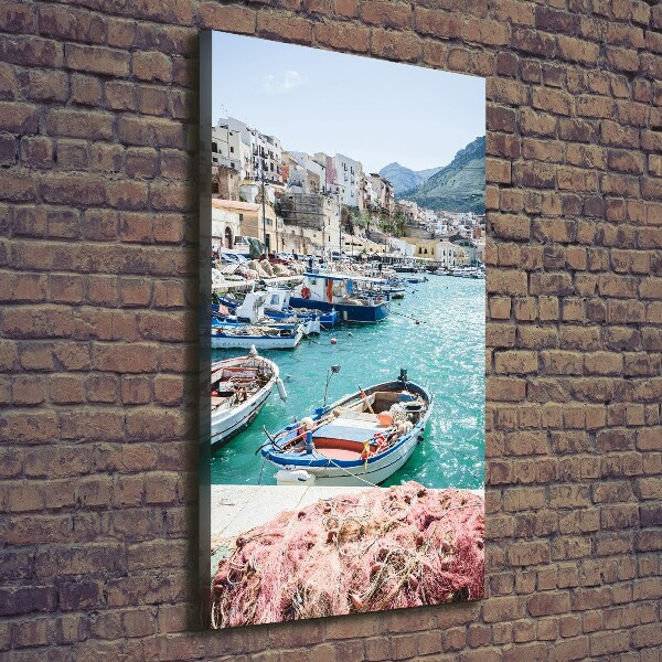 Foto leinwand vertikales Sizilien
