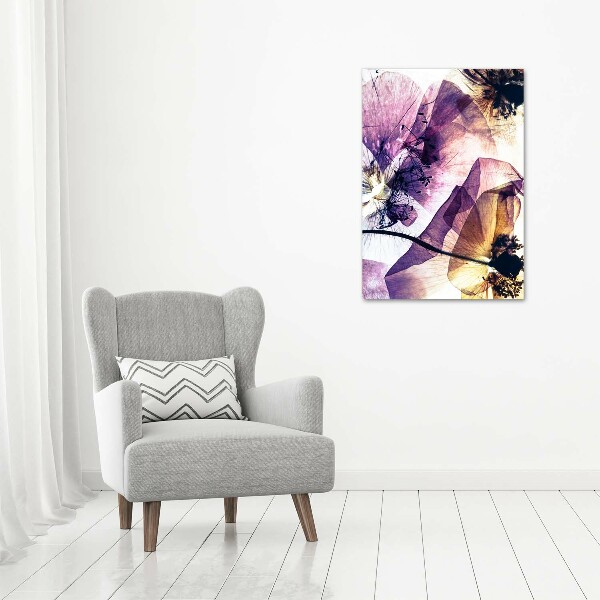 Wandbild vertikales Mohnblumen