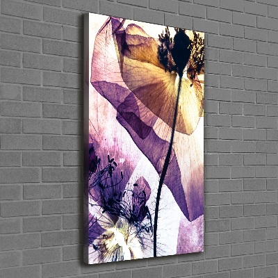 Wandbild vertikales Mohnblumen