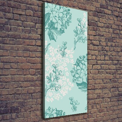 Foto leinwand vertikales Hortensie