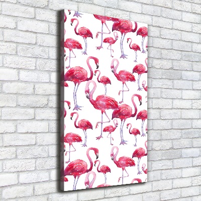 Foto leinwand vertikales Flamingos