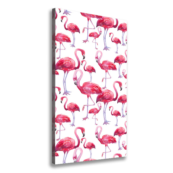 Foto leinwand vertikales Flamingos