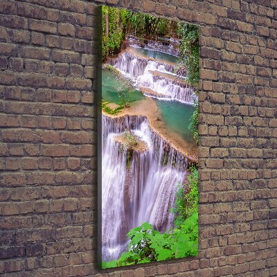 Foto leinwand vertikales Wasserfall