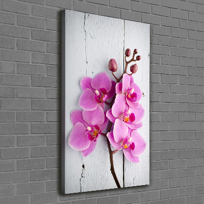 Foto auf leinwand vertikales Rosa Orchidee