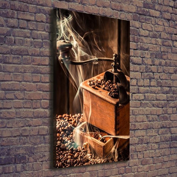 Wandbild vertikales Kaffeebohnen