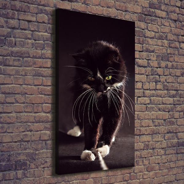 Foto leinwand vertikales Schwarze Katze
