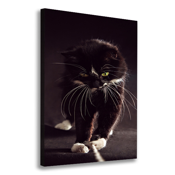 Foto leinwand vertikales Schwarze Katze