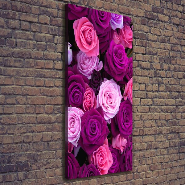 Wandbild vertikales Rosa Rosen