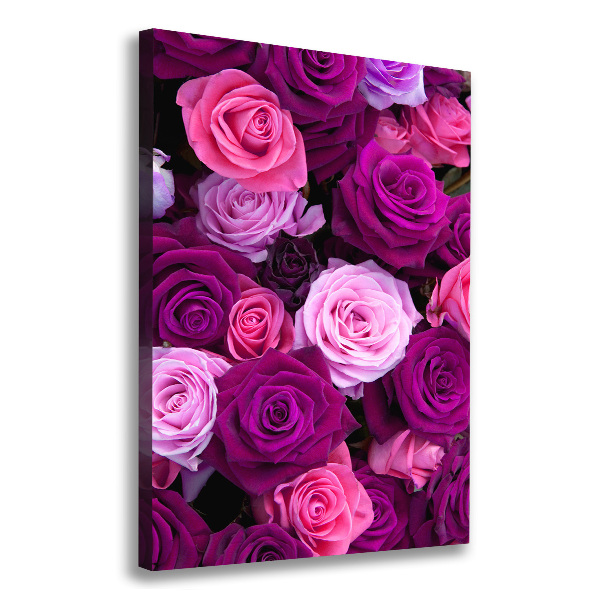 Wandbild vertikales Rosa Rosen