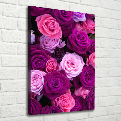 Wandbild vertikales Rosa Rosen