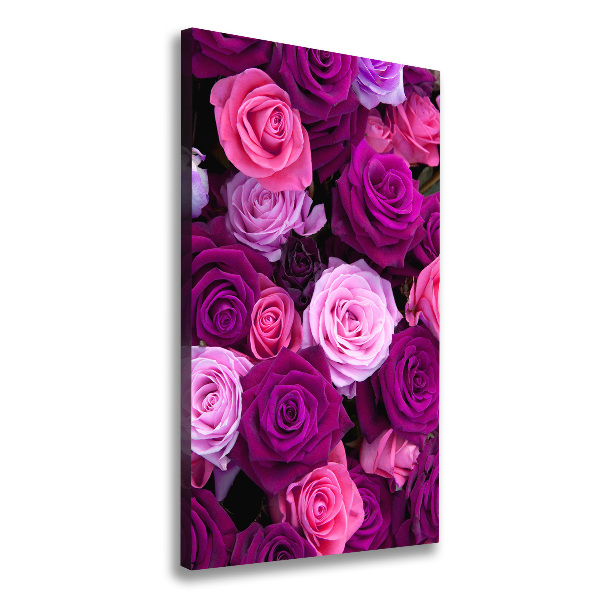 Wandbild vertikales Rosa Rosen
