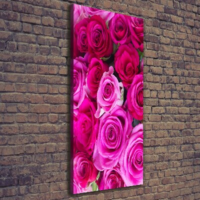 Foto leinwand vertikales Rosa Rosen