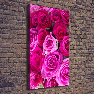Foto leinwand vertikales Rosa Rosen