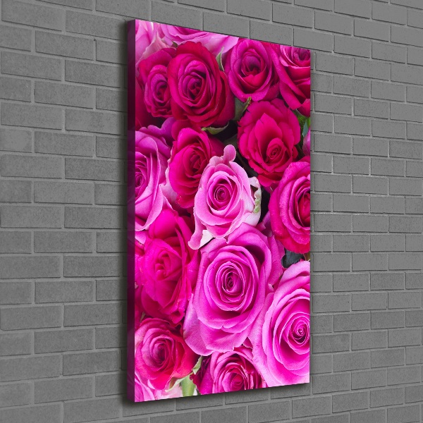 Foto leinwand vertikales Rosa Rosen