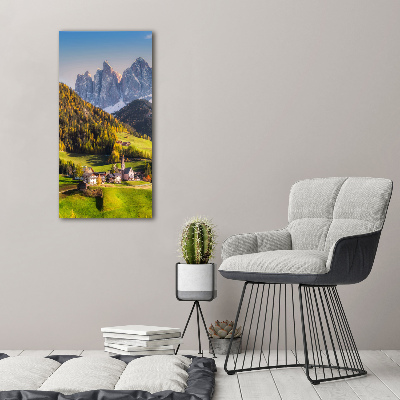 Foto leinwand vertikales Eine Stadt in den Bergen