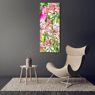 Wandbild vertikales Tropische Blumen
