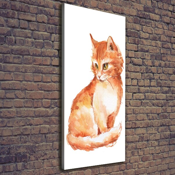Foto leinwand vertikales Ingwerkatze