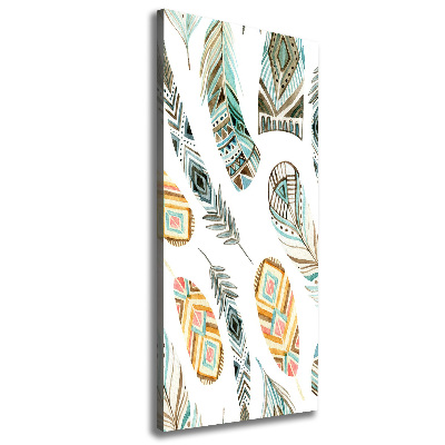 Foto auf leinwand vertikales Ethnische Federn