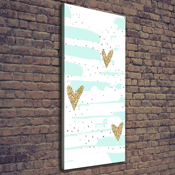 Wandbild vertikales Herzen und Punkte